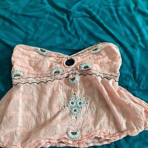 Free people strapless shirt